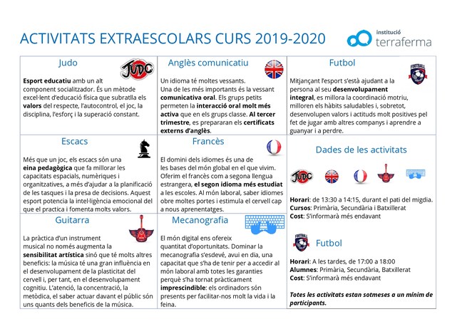 Activitats espai Terraferma 